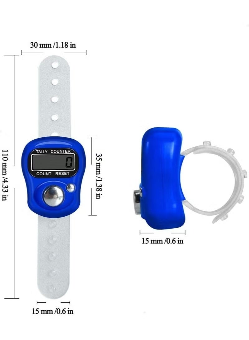 OMG 3 PCS Digital Finger Counter Ring LED Tally Counter with Reset Button, 5 Digit Display (99999), Portable Tasbeeh & Counting Tool - Image 3