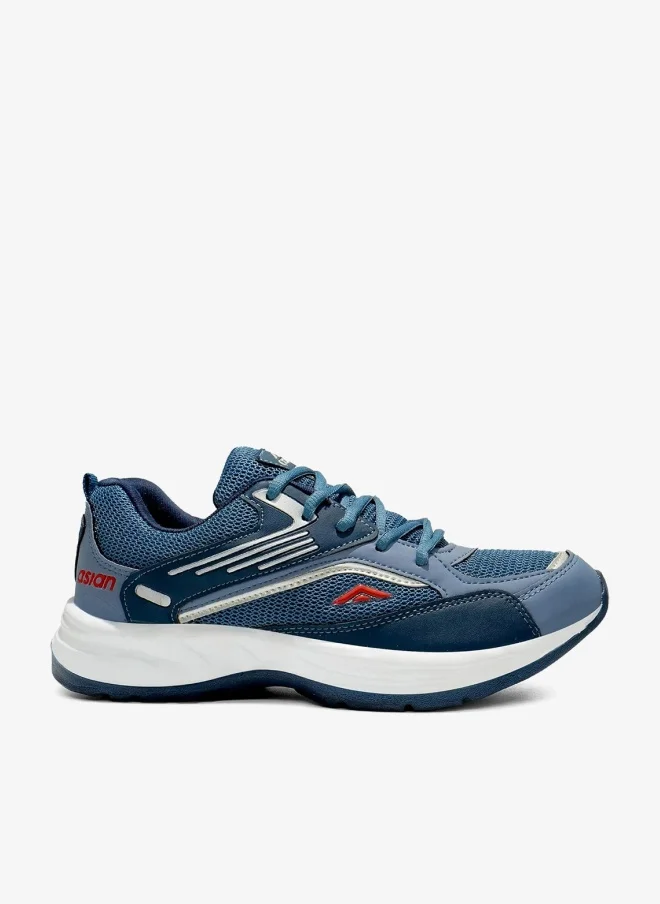 أسيان حذاء جري رجالي أزرق داكن برباط