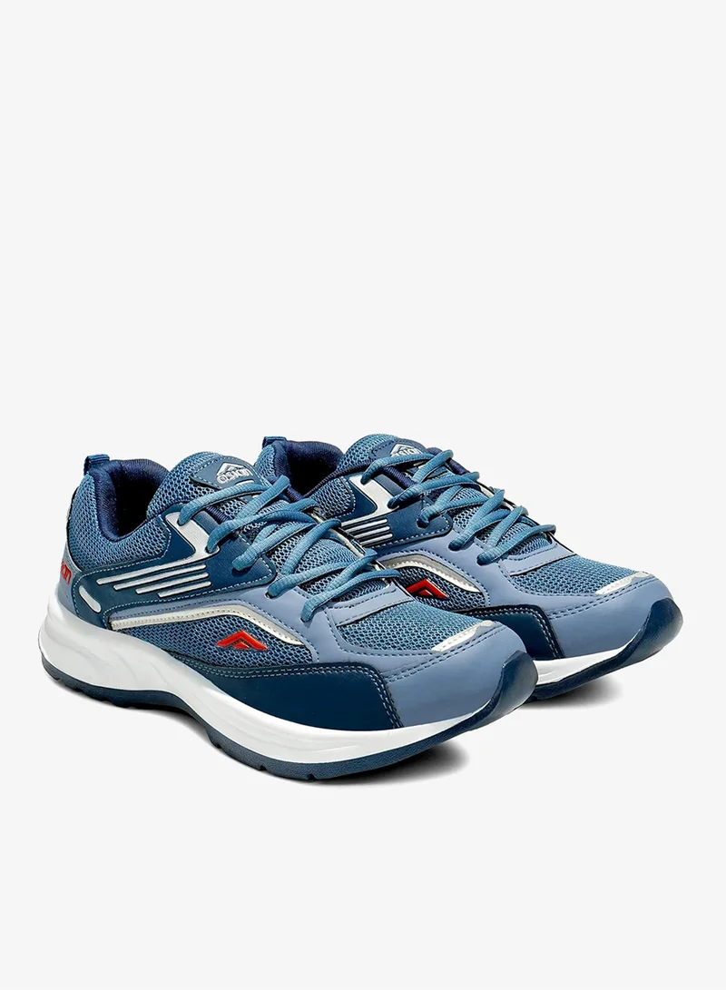 Asian  Slate Blue Lace Up Running Shoes for Men for Men | Best Price UAE