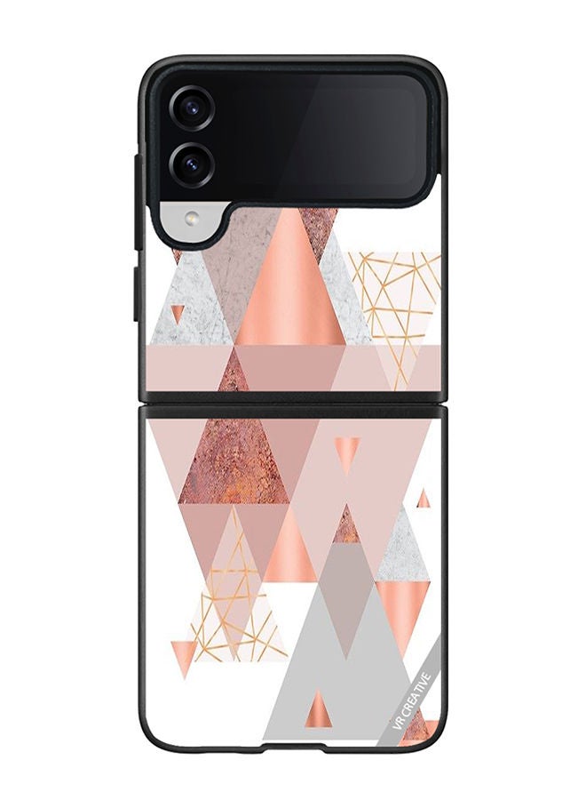VR CREATIVE Protective Case Cover For Samsung Galaxy Z Flip4 Texture Design Multicolour - Image 1