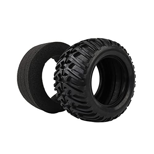 Rowiz 4X OD 130mm RC Tires 1/10 Monster Truck Tires &12mm HEX Wheel Rim Hub for HSP Stampede Redcat Arrma Exceed RC etc, White - Image 5
