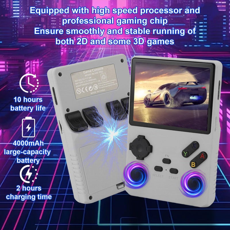 Silver Retro Handheld Game Console 3 5 Inch Screen 35000 Games 45 Emulators 256GB Linux - Image 5