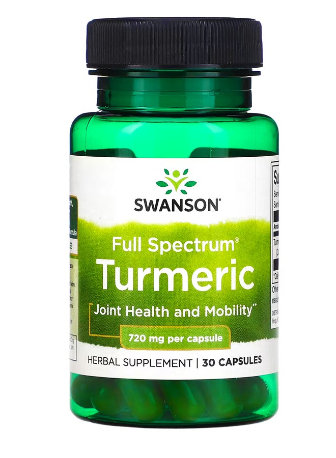 سوانسون كركم كامل الطيف ، 720 ملجم ، 30 كبسولة