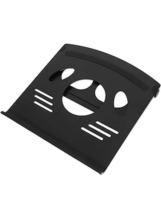 Foldable Laptop Stand Adjustable Tablet Holder Portable Desktop Riser Black - Image 1