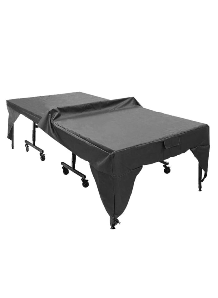 Table Tennis Cover Outdoor dustproof Waterproof Ping Pong Table Cover,Table Tennis Cover,Lightweight Waterproof Prevent Dripping Water,280*153*73cm,Black - Image 1