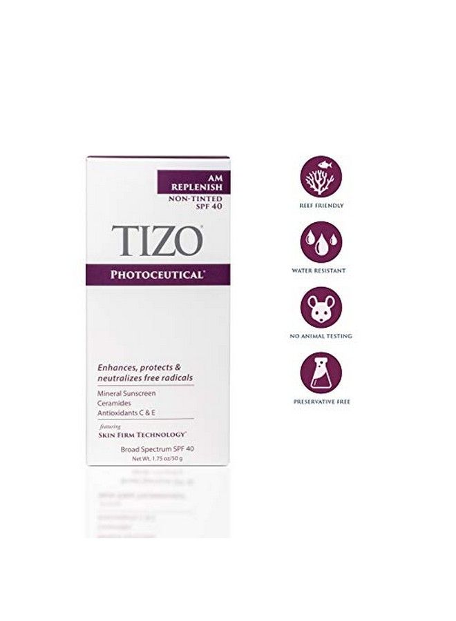 Tizo Photoceuticals Am Replenish Nontinted Facial Mineral Sunscreen Spf 40 1.75 Oz - Image 3