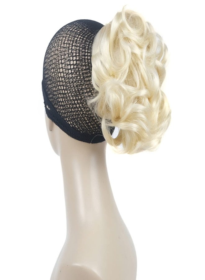 ايمول وصلات شعر ذيل حصان صناعية قصيرة مجعدة من Aimole بطول 6 بوصات، وزنها 80 غرامًا، مزودة بمشبك فك/مخلب (لون أشقر 613). - Image 2