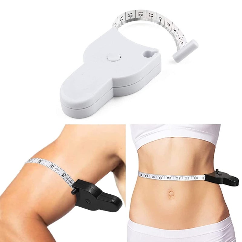 SKDBPM Body Measuring Tape Retractable inch tape for measurement for body with Lock Pin and Push Button 150cm Tape Measure for Fat Measurement and Weight Loss Sewing Tape Tailor Tape Multicolor - Image 1