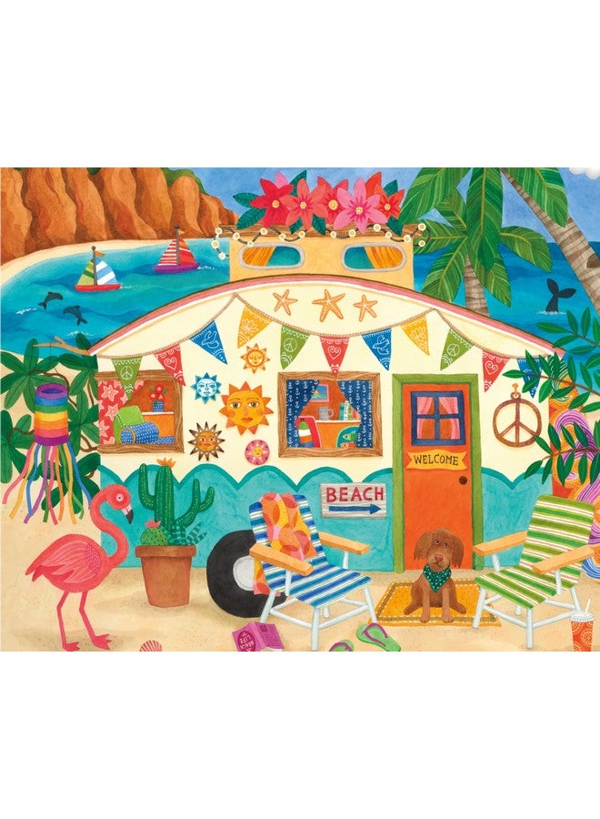 سيكو Ceaco - عبوة متعددة 5 في 1 - Happy Camper - (2) 300 قطعة، (2) 500 قطعة، (1) 750 قطعة من ألغاز الصور المقطوعة - Image 4