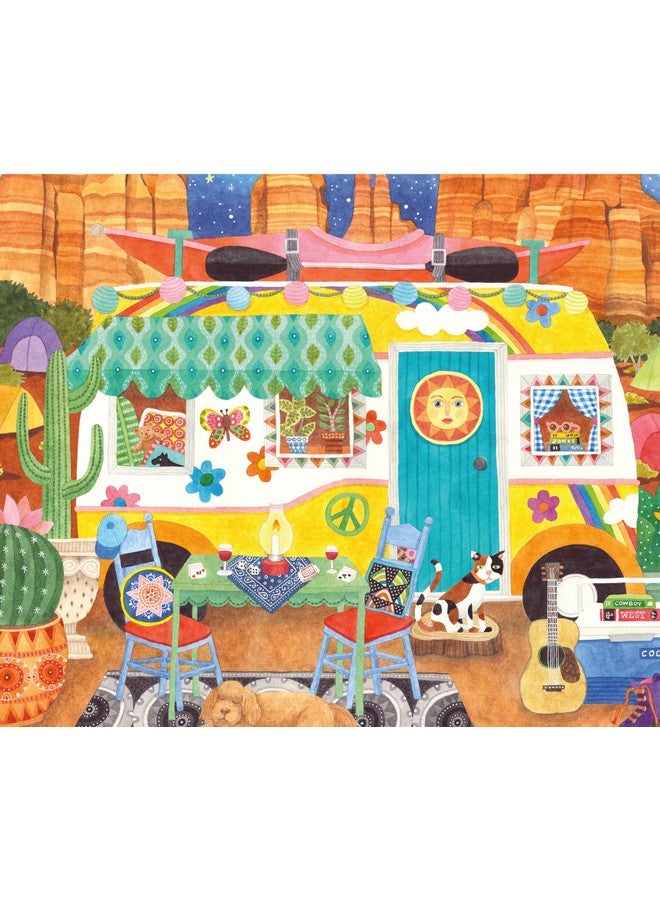 سيكو Ceaco - عبوة متعددة 5 في 1 - Happy Camper - (2) 300 قطعة، (2) 500 قطعة، (1) 750 قطعة من ألغاز الصور المقطوعة - Image 5