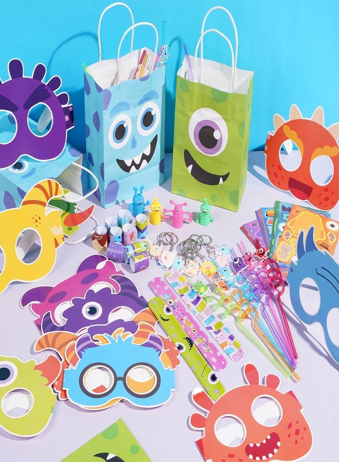 Vanblue 84 Pcs Monster Party Favors Gifts Monster Birthday Decorations for Kids, Finger Puppets Toys Straw Goodie Bag, Classroom School Reward, Pinata Stuffers - Image 2