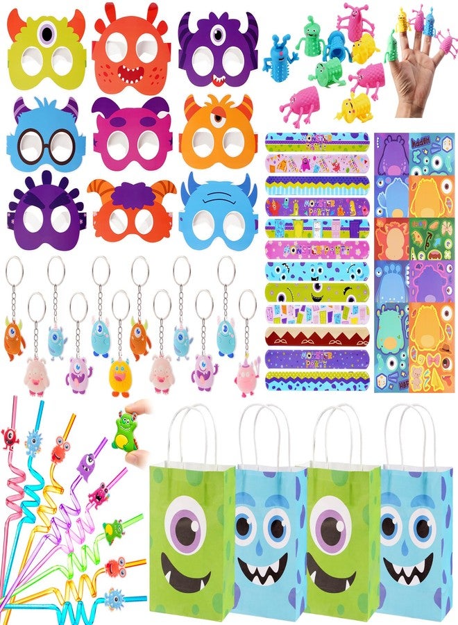 Vanblue 84 Pcs Monster Party Favors Gifts Monster Birthday Decorations for Kids, Finger Puppets Toys Straw Goodie Bag, Classroom School Reward, Pinata Stuffers - Image 1