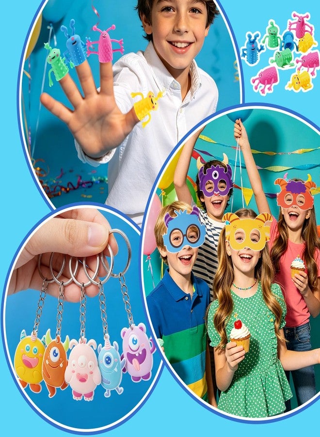 Vanblue 84 Pcs Monster Party Favors Gifts Monster Birthday Decorations for Kids, Finger Puppets Toys Straw Goodie Bag, Classroom School Reward, Pinata Stuffers - Image 4