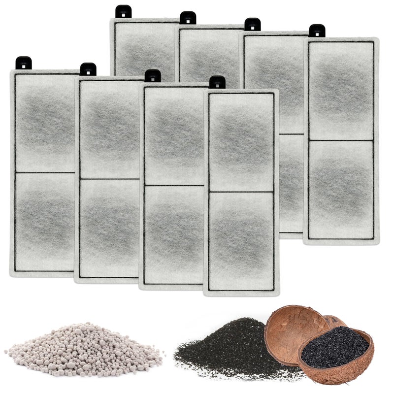 FUNSWTM 8-Pack Aquarium Filters Cartridge Replacement Compatible with Top Fin RF-L Large Retreat Filter Cartridges - Image 1