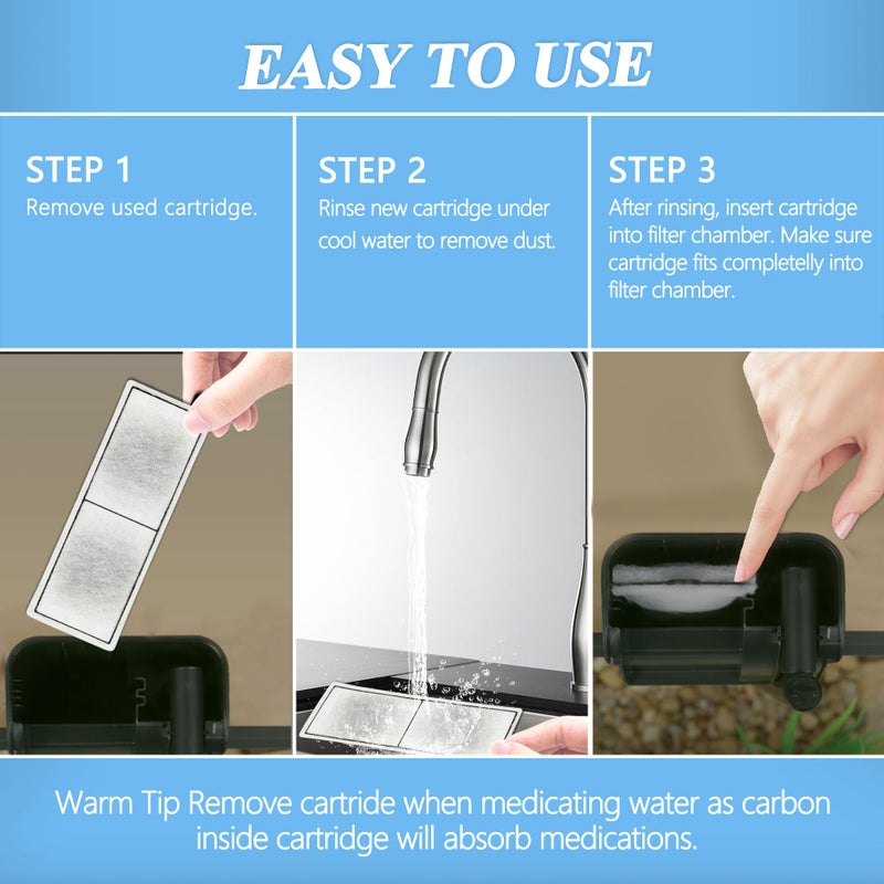 FUNSWTM 8-Pack Aquarium Filters Cartridge Replacement Compatible with Top Fin RF-L Large Retreat Filter Cartridges - Image 4