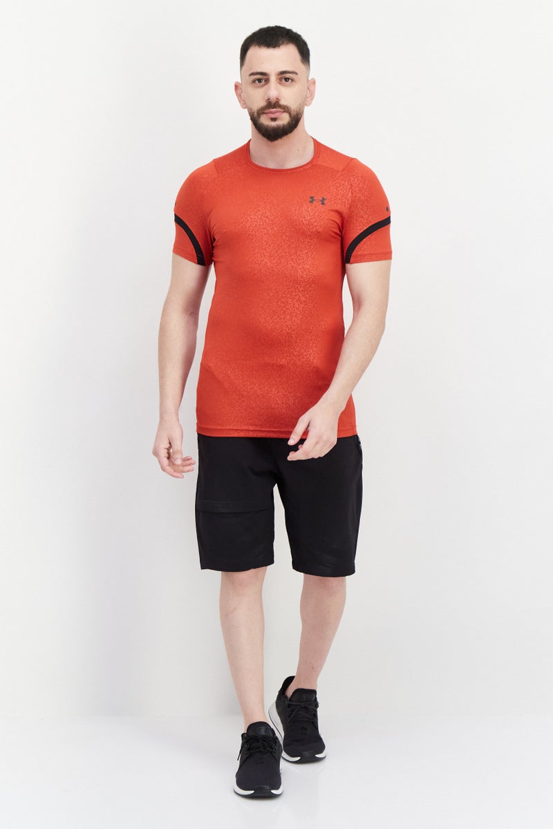 UNDER ARMOUR تي شيرت تدريب رياضي للرجال، أحمر صدئ - Image 4