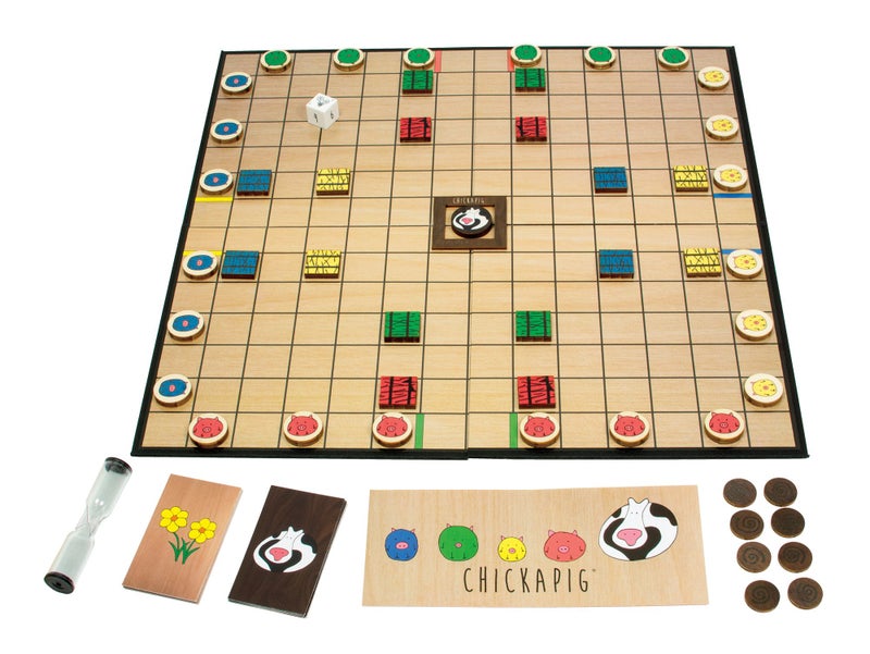Buffalo Games Chickapig Board Game - A Strategic Board Game Where Chicken-Pig Hybrids Attempt to Reach Their Goal While Dodging Opponents, Hay Bales, and an Ever-Menacing Pooping Cow. - Image 2