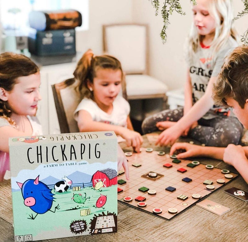 Buffalo Games Chickapig Board Game - A Strategic Board Game Where Chicken-Pig Hybrids Attempt to Reach Their Goal While Dodging Opponents, Hay Bales, and an Ever-Menacing Pooping Cow. - Image 4