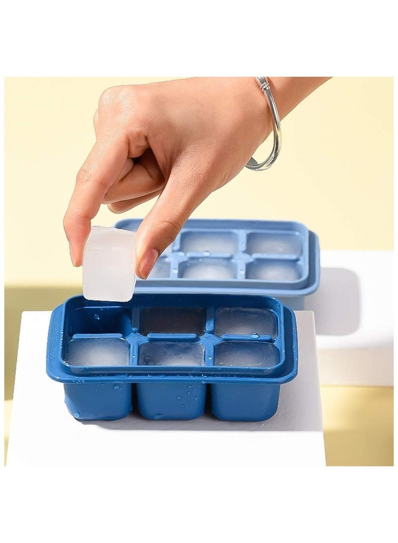 بلومنغ تايم 3 عبوات مع غطاء قابل للإزالة، قالب مكعبات ثلج مرن سهل الفك، متعدد الألوان - Image 3