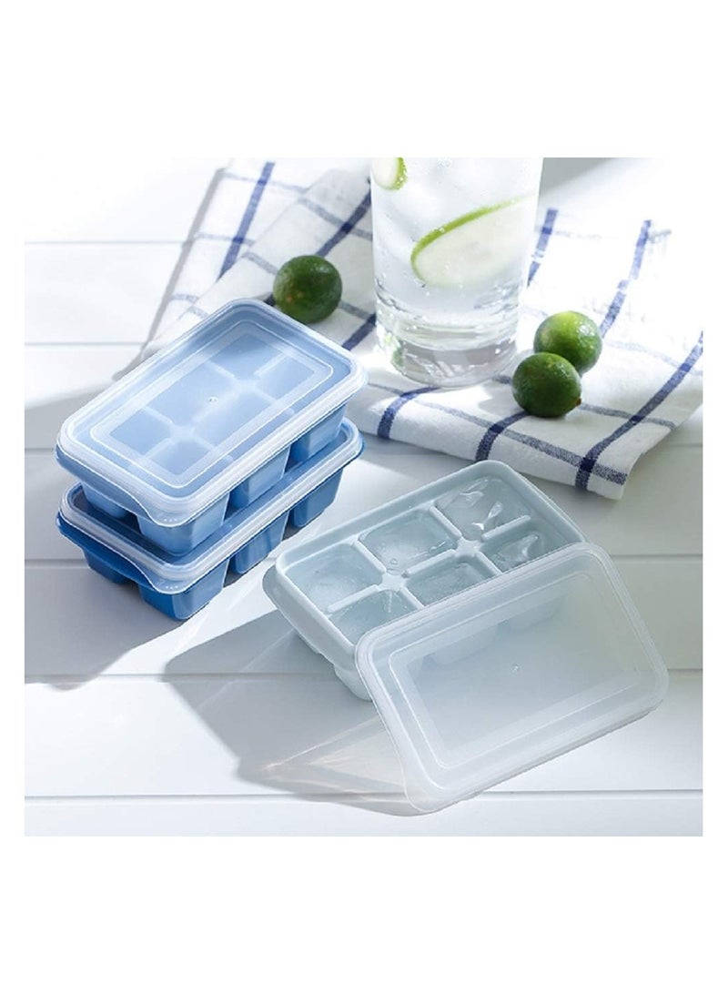 بلومنغ تايم 3 عبوات مع غطاء قابل للإزالة، قالب مكعبات ثلج مرن سهل الفك، متعدد الألوان - Image 2