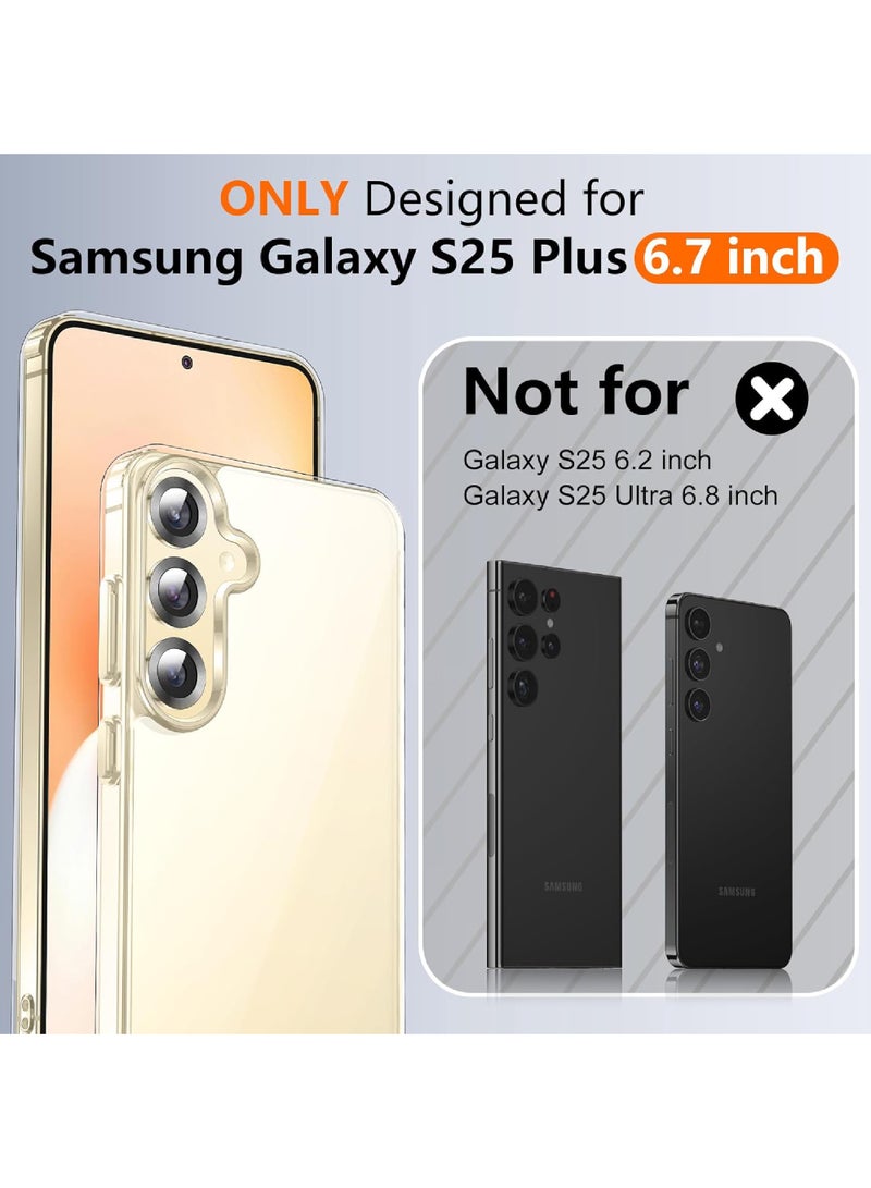Rock Pow For Samsung Galaxy S25 Plus Case Magnetic shock proof Grade Drop Protection Anti Yellowing Cell Phone Cover - Rugged Shockproof Protective Bumper Transparent Cases  - Image 2