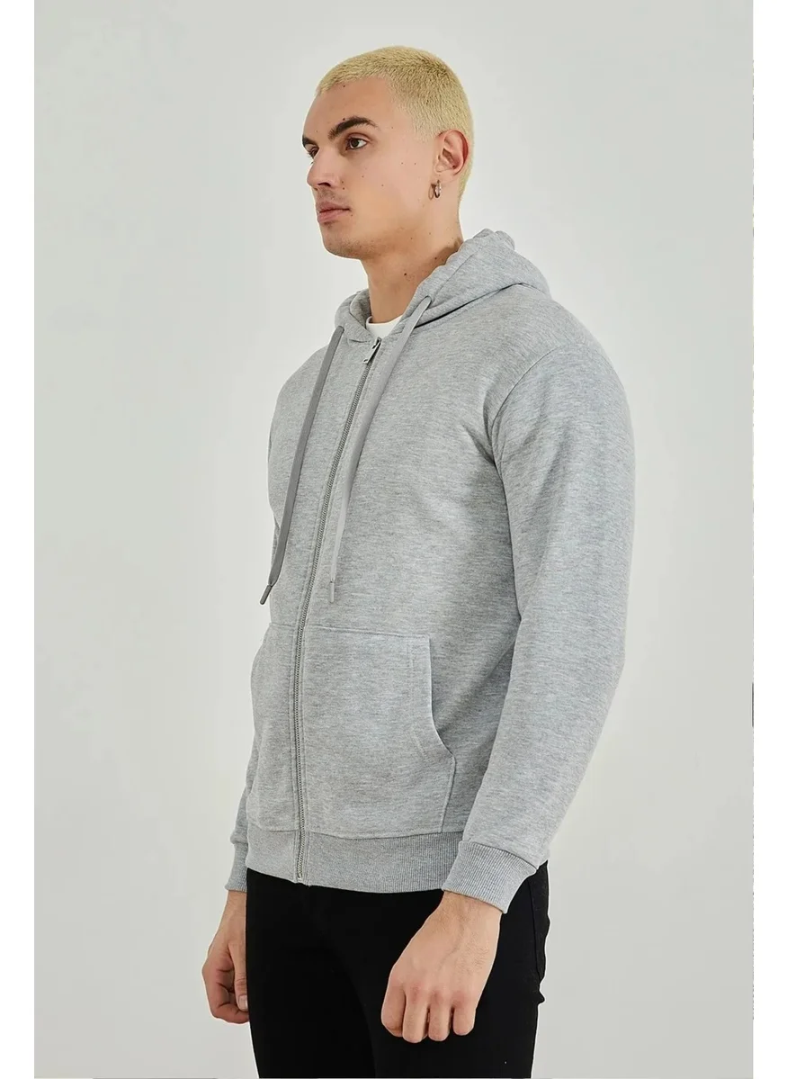 سوانا Polar Fleece 3 Thread Hooded Zippered Sweatshirt