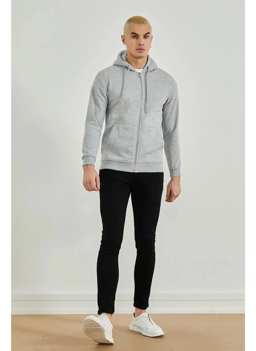 سوانا Polar Fleece 3 Thread Hooded Zippered Sweatshirt
