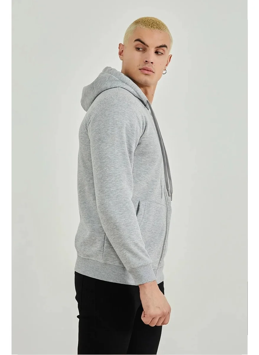 سوانا Polar Fleece 3 Thread Hooded Zippered Sweatshirt
