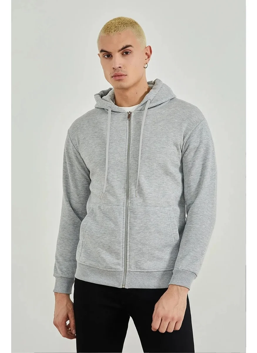 سوانا Polar Fleece 3 Thread Hooded Zippered Sweatshirt