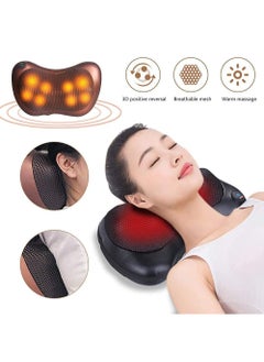 Prime by javaudan Prime Multifunction Massage Pillow with 8 Massager Heads Heater Neck Shoulder Body Electric Massager Home, Office, Car, Bed Use  - Image 2
