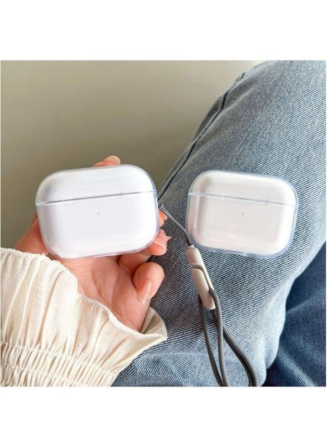 Airpods Pro2 Protective Cover Earphone Is Suitable For Apple Fifth Generation Transparent TPU Lanyard-Color:Transparent Girl + on Pendant-Applicable Model:AirPods Pro2(2022 Generation) - Image 4