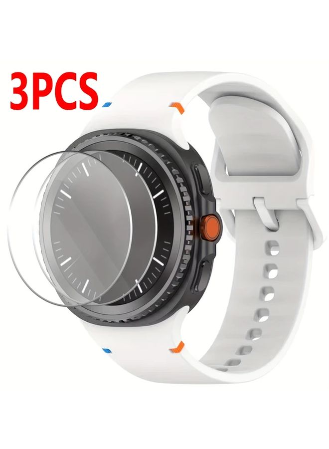 حزام رياضي أزرق وواقي شاشة من الزجاج المقوى لساعة Galaxy Watch 8 Classic مقاس 46 ملم - Image 1