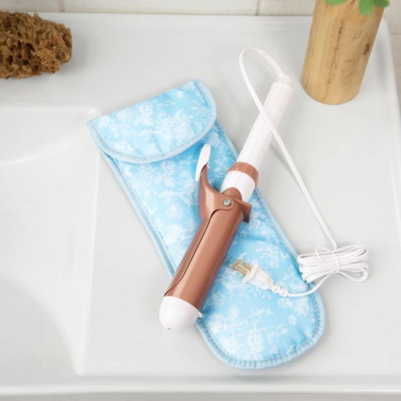 MIAMICA Hair Iron Case Heat Resistant Lining Packing Organizer - Blue Floral Grand Coastal - Image 3