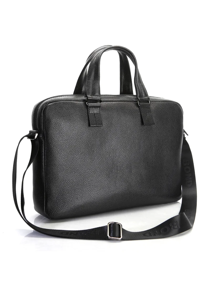 Trucare Bond Leather Laptop Bag Black - 1039 / 1115