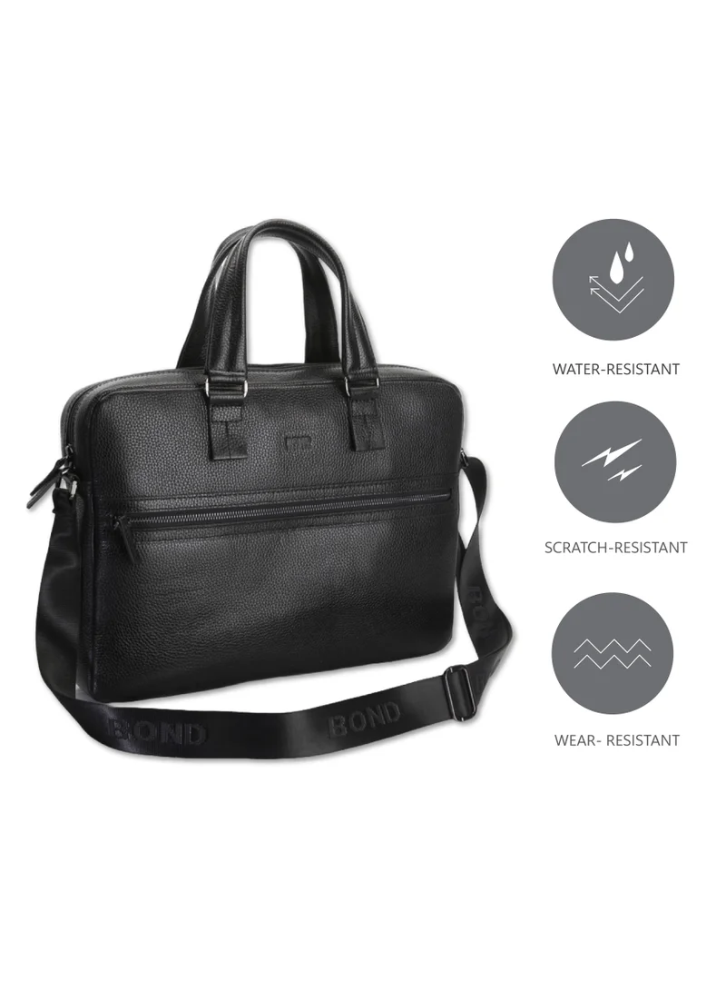 Trucare  Bond Leather Laptop Bag Black - 1039 / 1115  | Best Price UAE