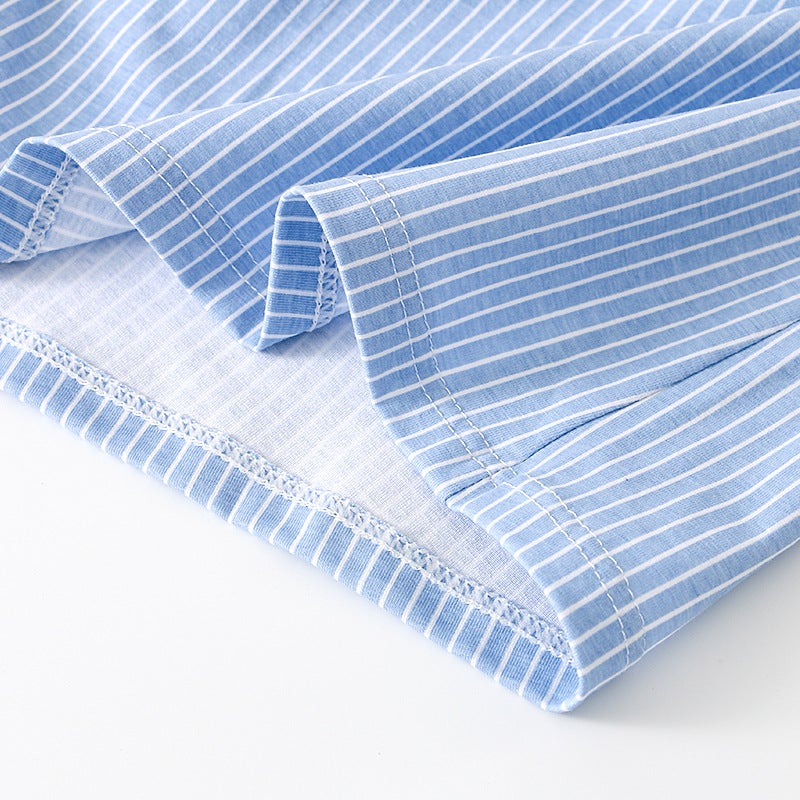 New Men'S Underwear Men'S Pure Cotton Breathable Striped Four-Corner Pants Young Boys Loose Sports Flat-Corner Pants Trendy - Image 5