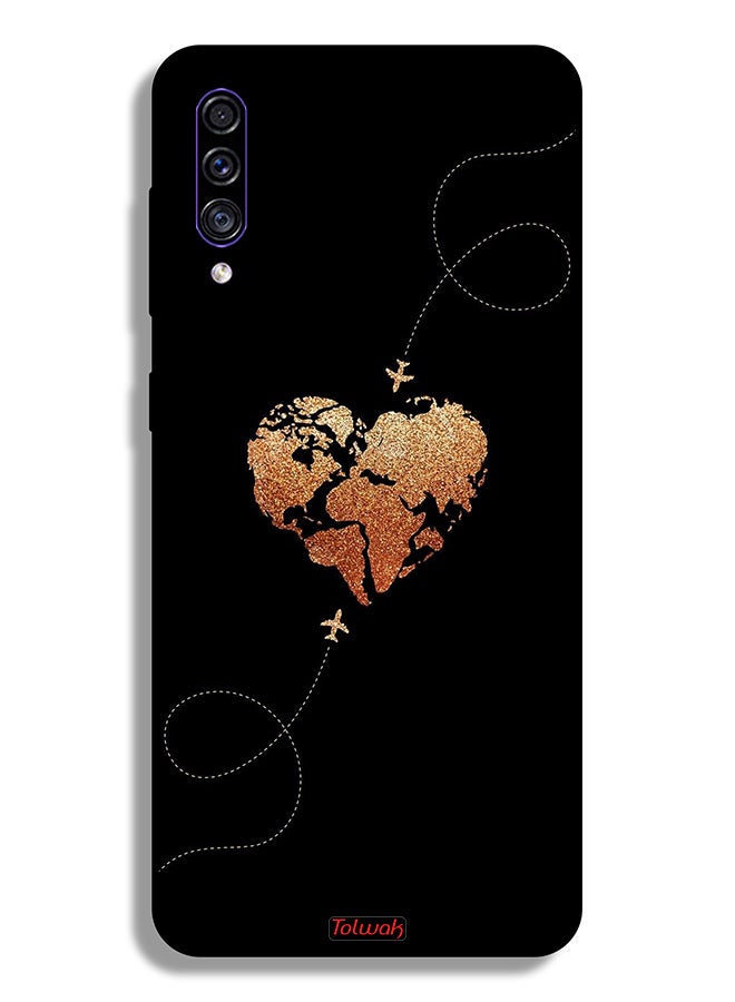 Tolwak Samsung Galaxy A50 Protective Case Cover Airplanes Touching Heart - Image 1