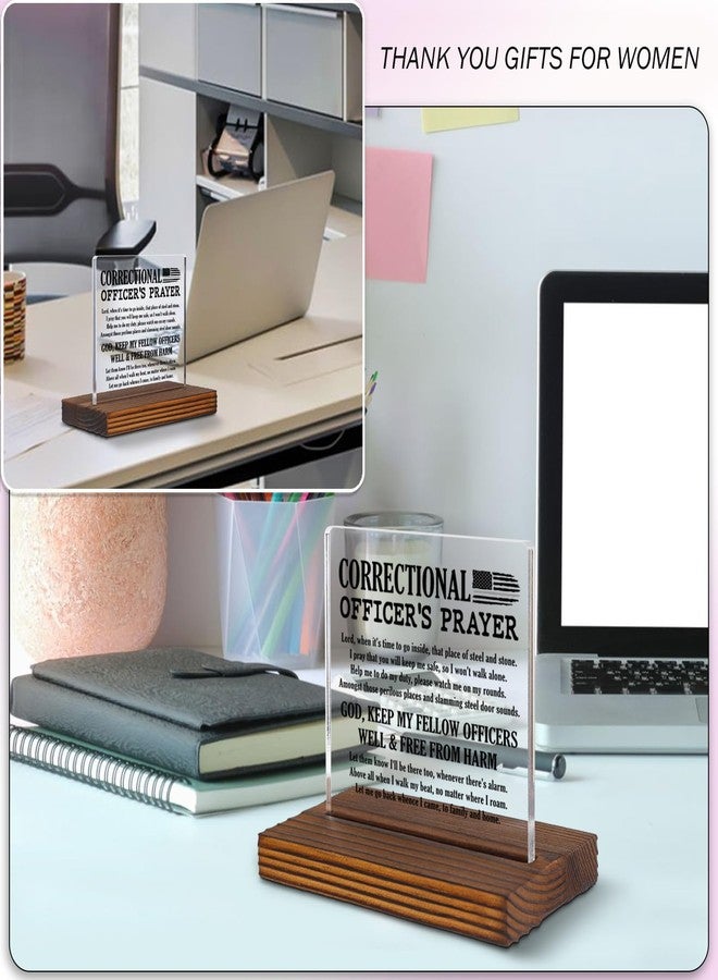 EFFJNSG Correctional Officer Prayer Clear Acrylic Desk Decorative Sign, Corrections Worker Week Appreciation Academy Graduation Gift, Thank You Gift for Jailer Prison Guard Work Anniversary Plaque EDC58 - Image 3