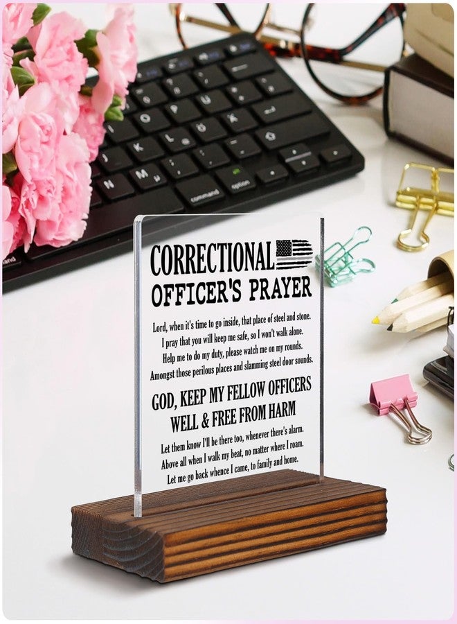 EFFJNSG Correctional Officer Prayer Clear Acrylic Desk Decorative Sign, Corrections Worker Week Appreciation Academy Graduation Gift, Thank You Gift for Jailer Prison Guard Work Anniversary Plaque EDC58 - Image 4