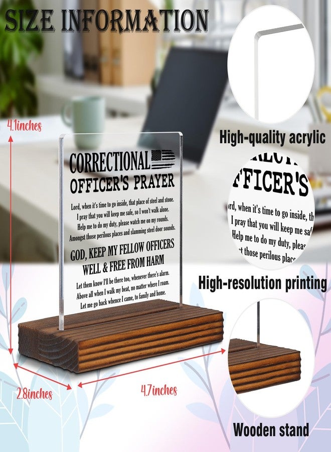 EFFJNSG Correctional Officer Prayer Clear Acrylic Desk Decorative Sign, Corrections Worker Week Appreciation Academy Graduation Gift, Thank You Gift for Jailer Prison Guard Work Anniversary Plaque EDC58 - Image 2