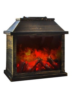 Decorative LED Electric Fireplace with Realistic Flame Effect and Retro Design