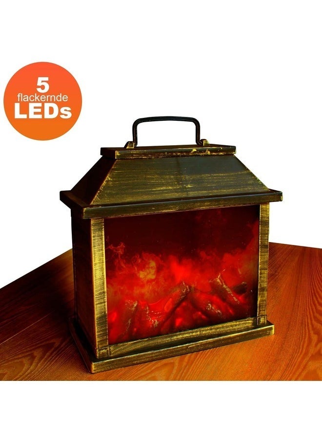 Generic - Decorative LED Electric Fireplace with Realistic Flame Effect and Retro Design - Image 1