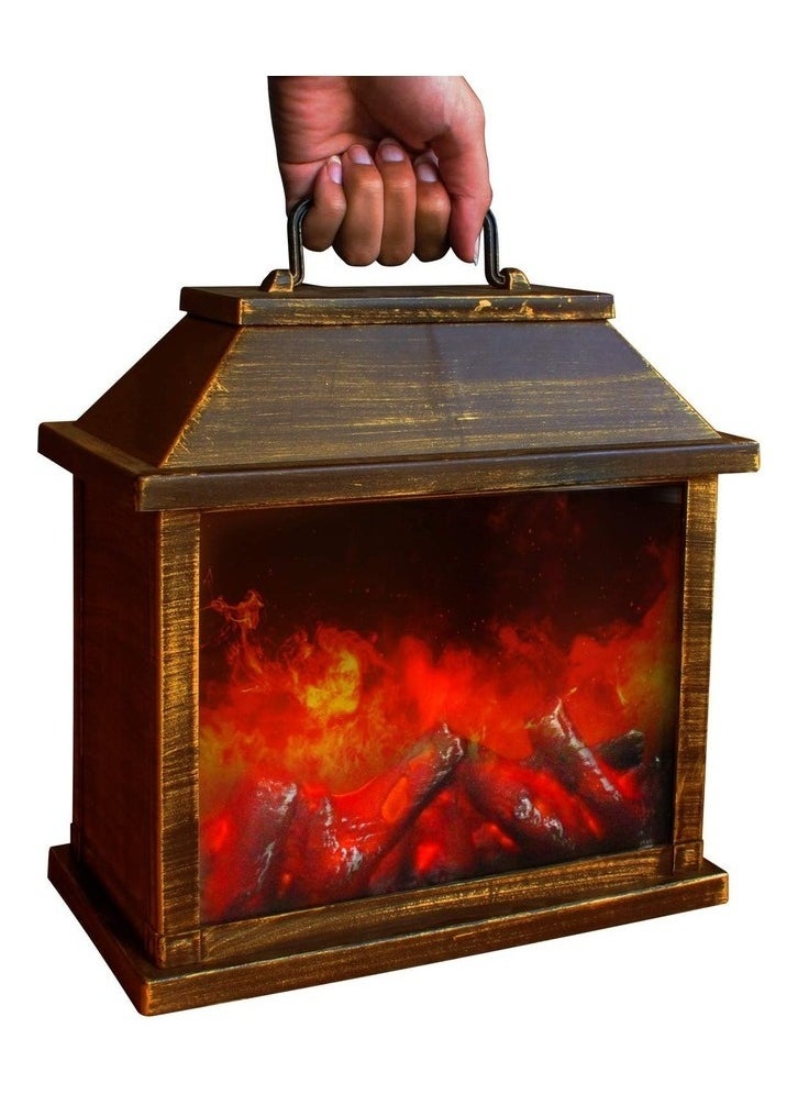 Generic - Decorative LED Electric Fireplace with Realistic Flame Effect and Retro Design - Image 1