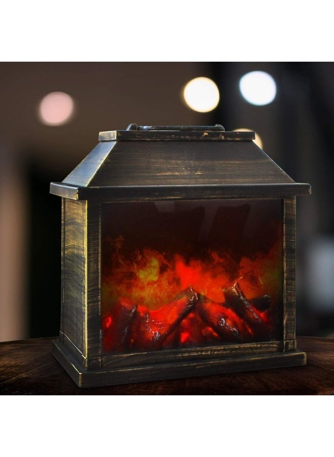 Generic - Decorative LED Electric Fireplace with Realistic Flame Effect and Retro Design - Image 1