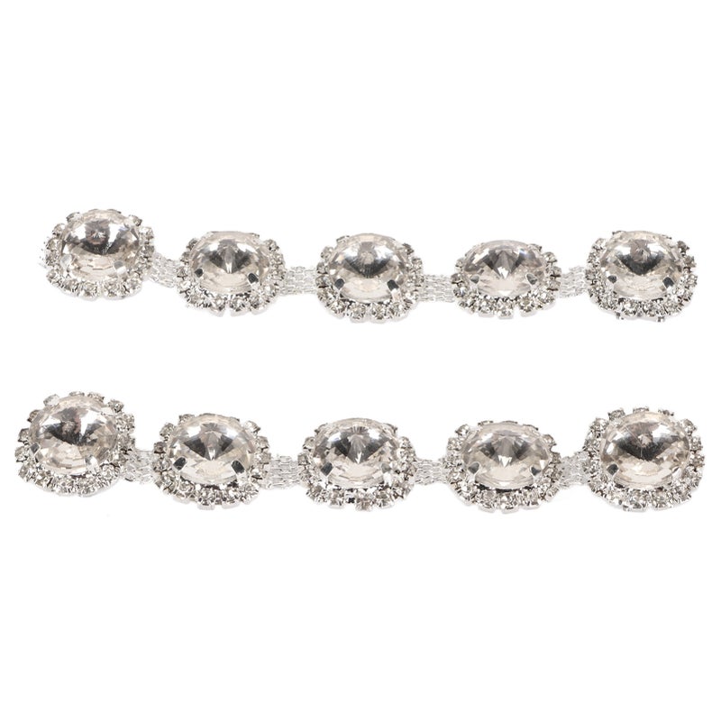 Rhinestone Shoe Clips: Premium Sparkle Crystal Design - Versatile Diy Shoe Decoration for Women Wedding, Party & Daily Accessory Use - Image 1