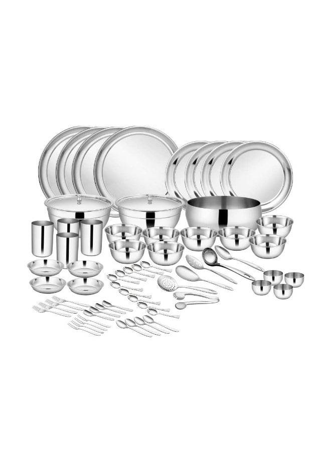 Shri & Sam Stainless Steel Dinner Set Shagun (65 Pcs Set) - Image 1