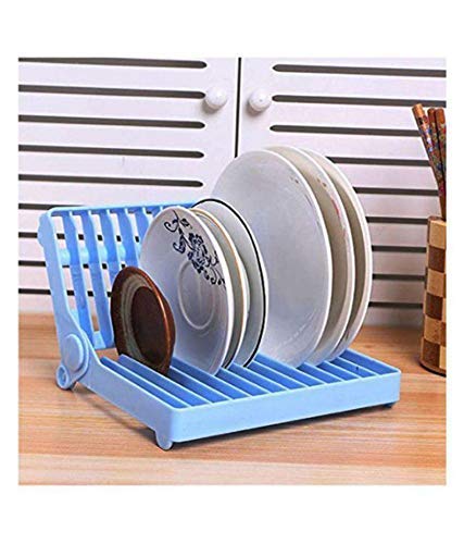 Doliva Folding Plastic Kitchen Dish Rack Stand Plate Holder 12 Slots Drainer Drying Rack Organizer Visit The Wishbone Store - Image 1