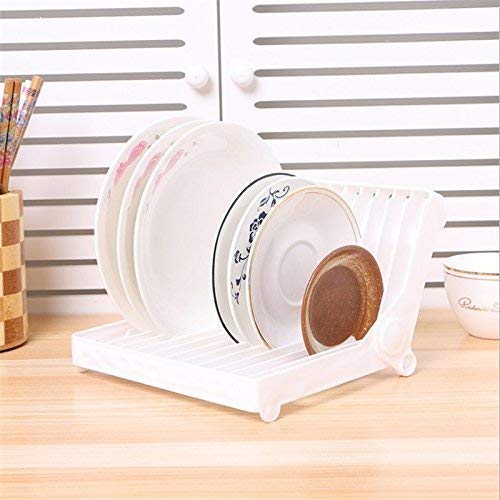 Doliva Folding Plastic Kitchen Dish Rack Stand Plate Holder 12 Slots Drainer Drying Rack Organizer Visit The Wishbone Store - Image 3