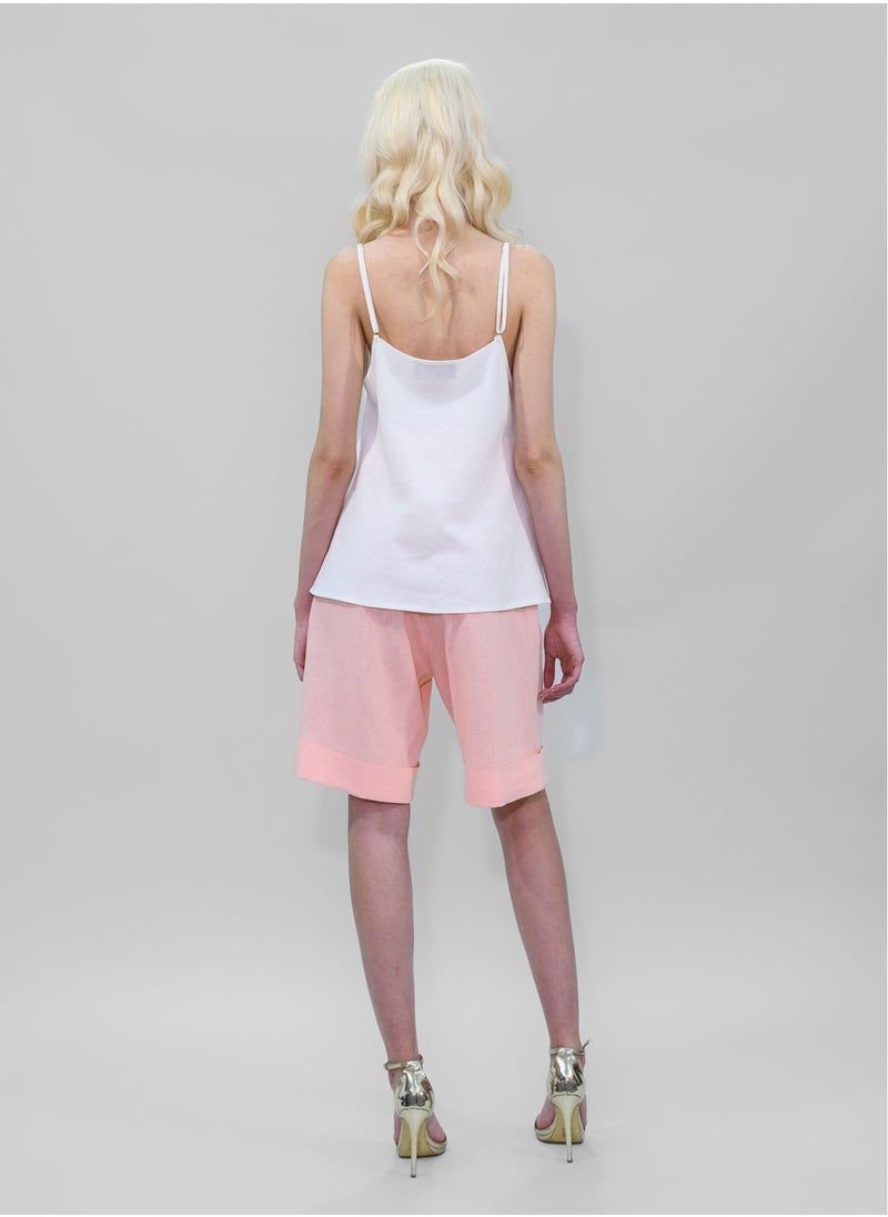 BITOLIA GALLERY Ivory Linen Top with Straps  - Image 2