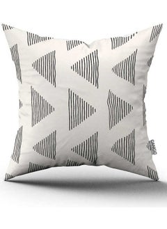 Cango Home Double Sided Cream Black Bohemian Scandinavian Geometric Digital Printed Throw Pillow Cover CGH1225 